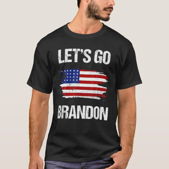 Låt oss Go Brandon Funny Chant T Shirt (Framsida)
