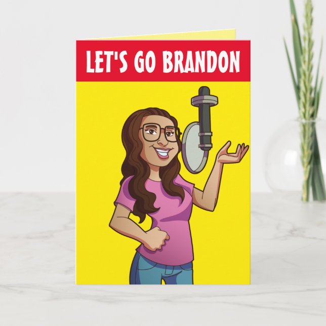 LÅT OSS GO BRANDON FUNny Födelsedagskort Kort (Framsida)