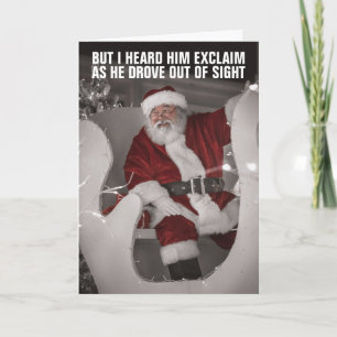 LÅT OSS GO BRANDON FUNNY JULTOMTEN CHRISTMAS-kort Kort