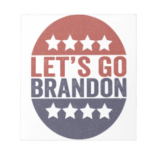 Låt oss go Brandon Funny Patriotic American Flagga Anteckningsblock
