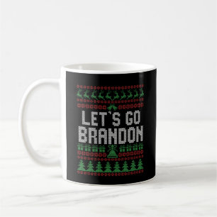 Låt oss Go Brandon Funny Ugly julsötare Kaffemugg