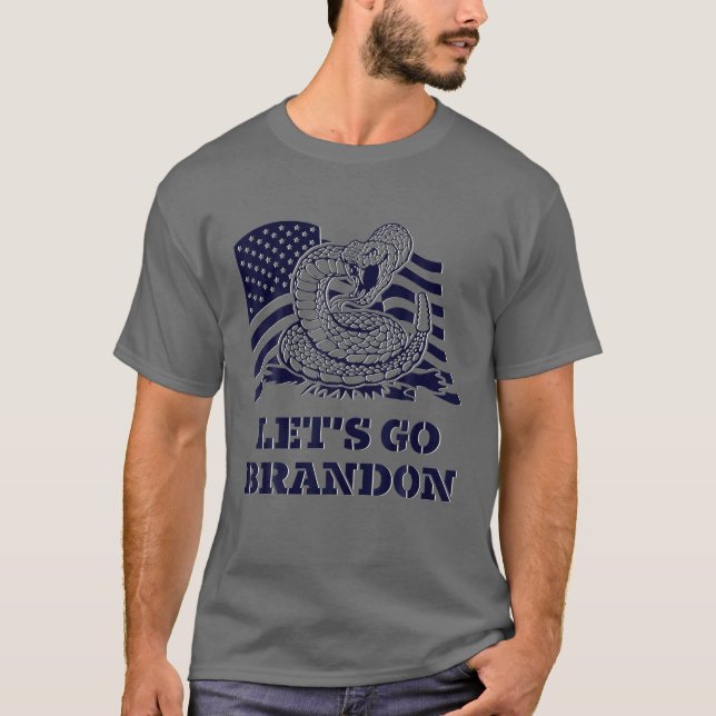 Låt oss Go Brandon Gadsden Flagga T Shirt (Framsida)