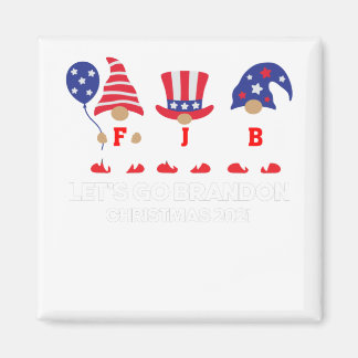 Låt oss Go Brandon Gnome God jul 2021 Magnet