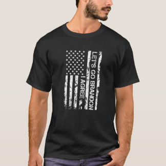 Låt oss Go Brandon I Agreement Distress Vintage Br T Shirt