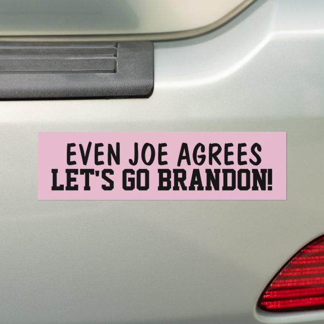 LÅT OSS GO BRANDON! (JOE AGREES) BUMPER STICKERS BILDEKAL (På Bil)