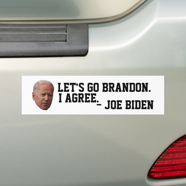 LÅT OSS GO BRANDON (JOE AGREES) BUMPER STICKERS BILDEKAL (På Bil)