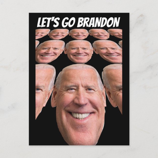 LÅT OSS GO BRANDON JOE BIDEN FUNNY POSTCARDS VYKORT (Framsida)