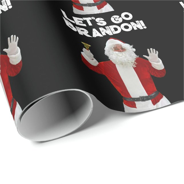 LÅT OSS GO BRANDON JULTOMTEN BIDEN WRAPPING PAPPER PRESENTPAPPER (Rullad Hörn)