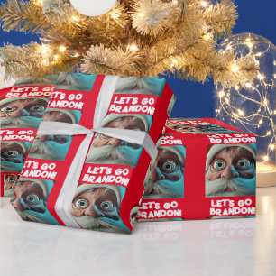 LÅT OSS GO BRANDON JULTOMTEN BIDEN WRAPPING PAPPER PRESENTPAPPER