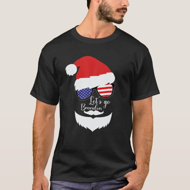 Låt oss Go Brandon jultomten T Shirt (Framsida)
