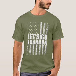Låt oss Go Brandon Konservativ Anti Liberal US Fl T Shirt