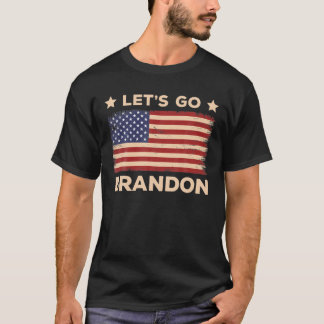 Låt oss Go Brandon Konservativ Anti Liberal US Fla T Shirt