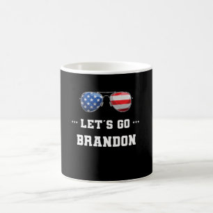 Låt oss Go Brandon Konservativ US Flagga JB Kaffemugg