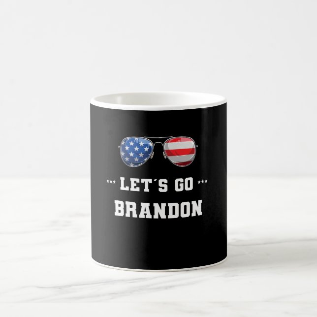 Låt oss Go Brandon Konservativ US Flagga JB Kaffemugg (Center)