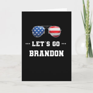 Låt oss Go Brandon Konservativ US Flagga JB Kort