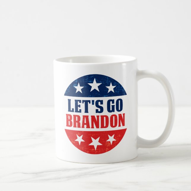 Låt oss Go Brandon lustigt anti Biden pro trump 20 Kaffemugg (Höger)