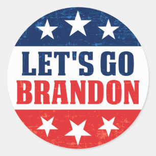 Låt oss Go Brandon lustigt anti Biden pro trump 20 Runt Klistermärke