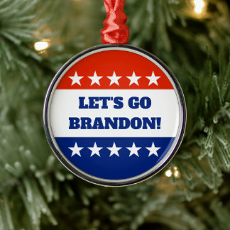 Låt oss Go Brandon Metall Ornament