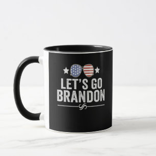 Låt oss go Brandon Patriotic American Sunglasses Mugg