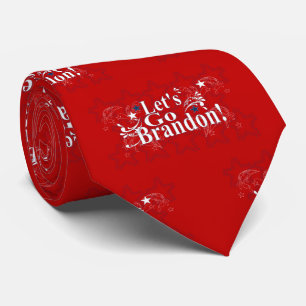 Låt oss Go Brandon Patriotic Neck Tie Slips