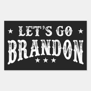 Låt oss Go Brandon Rektangulärt Klistermärke