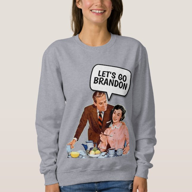 LÅT OSS GO BRANDON RETRO 1950'S COUPLE T-SHIRTS (Framsida)