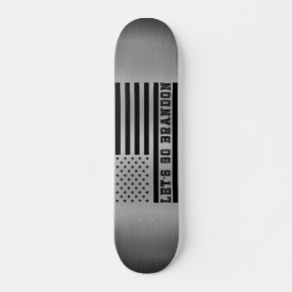 Låt oss Go Brandon Stainless Steel Silver Metall T Mini Skateboard Bräda 18,5 Cm