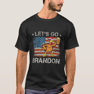 Låt oss Go Brandon Thanksgiving Turkey Anti Biden T Shirt