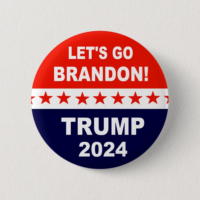 Låt oss go Brandon TRUMP 2024 Knapp (Framsida)