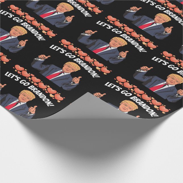 LÅT OSS GO BRANDON TRUMP VALENTINS WRAPPPING PAPPE PRESENTPAPPER (Hörn)
