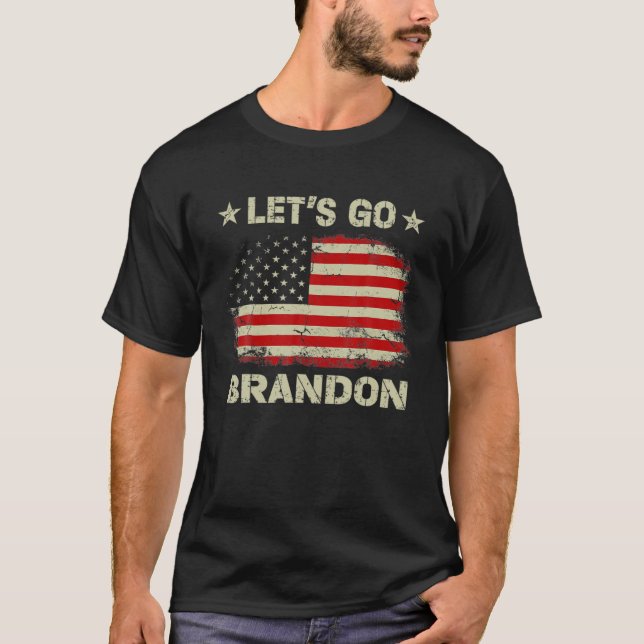 Låt oss Go Branson Brandon American Flagga Impeach T Shirt (Framsida)