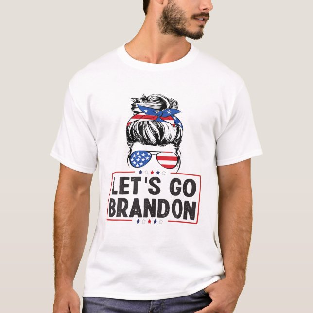 Låt oss Go Branson Brandon-Anti Joe Biden T Shirt (Framsida)