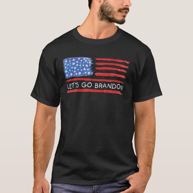 Låt oss Go Branson Brandon Vatten Färg Amerikanska T Shirt (Framsida)