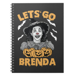 Låt oss Go Brenda Spooky Halloween Kamala Harris Anteckningsbok