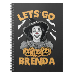 Låt oss Go Brenda Spooky Halloween Kamala Harris Anteckningsbok
