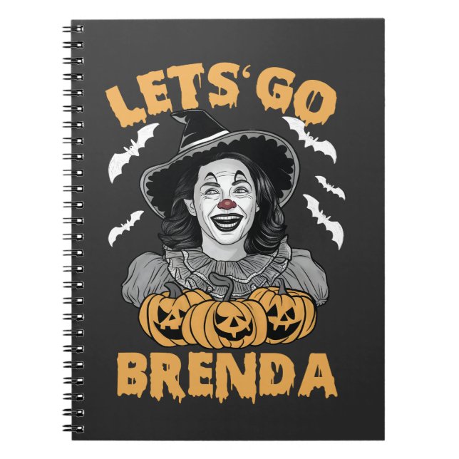 Låt oss Go Brenda Spooky Halloween Kamala Harris Anteckningsbok (Framsidan)