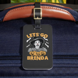 Låt oss Go Brenda Spooky Halloween Kamala Harris Bagagebricka