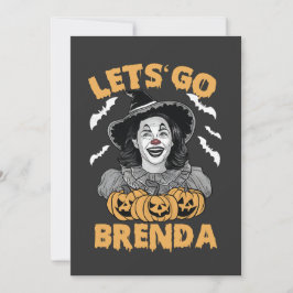 Låt oss Go Brenda Spooky Halloween Kamala Harris Inbjudningar