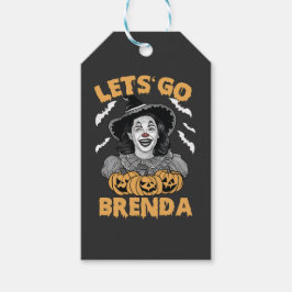 Låt oss Go Brenda Spooky Halloween Kamala Harris Presentetikett