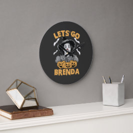Låt oss Go Brenda Spooky Halloween Kamala Harris Stor Klocka