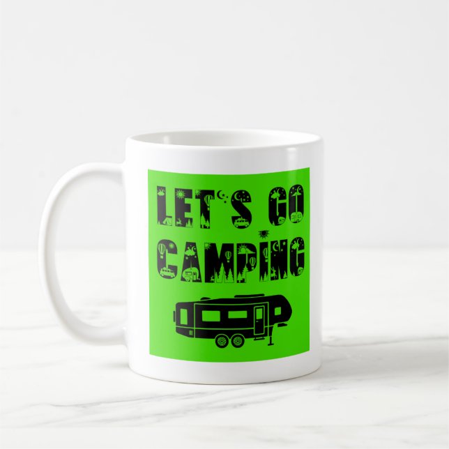 Låt oss Go Camping - 5:e Wheel Coffee Mugg (Vänster)