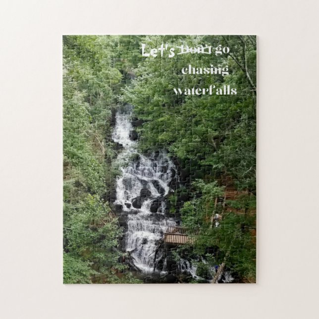 Låt oss Go Chasing Waterfalls Jigszle Puzzle Pussel (Vertikal)