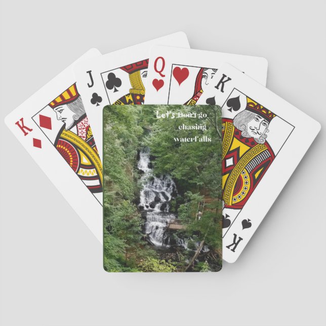 Låt oss Go Chasing Waterfalls uppspelningskort Casinokort (Baksidan)