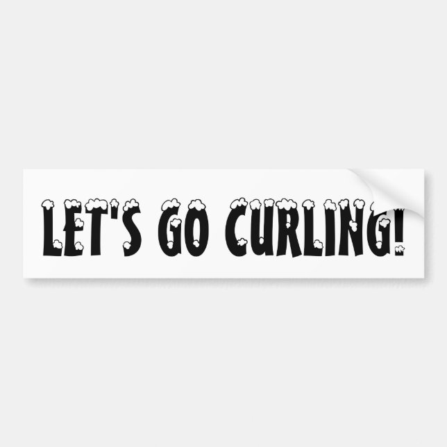 LÅT OSS GO CURLING! Bumber Sticker Bildekal (Framsidan)