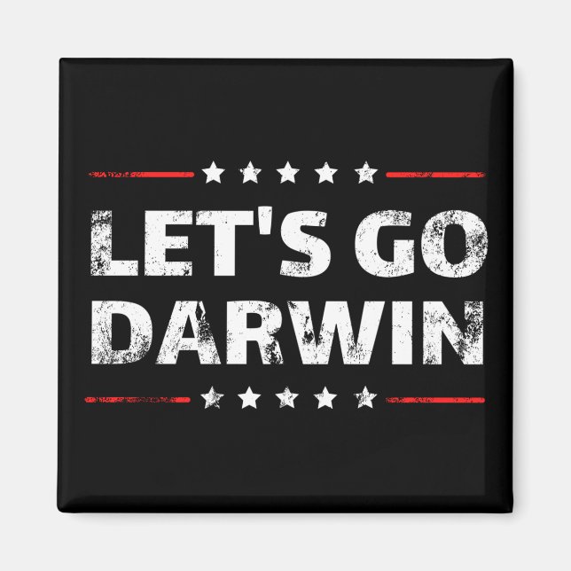 Låt oss Go Darwin Magnet (Framsidan)