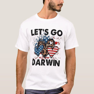 Låt oss go Darwin Manar Women Kid Heart T Shirt