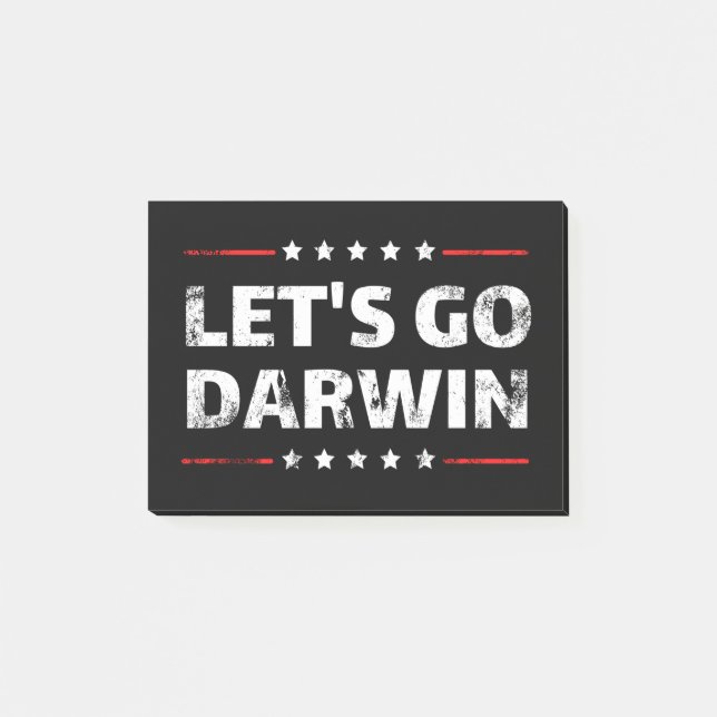 Låt oss Go Darwin Post-it Block (Framsida)