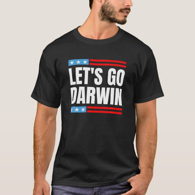 Låt oss Go Darwin Pro Vaccine Vaccination Funny Sa T Shirt (Framsida)