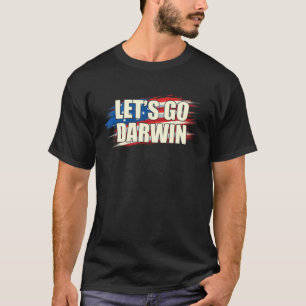 Låt oss Go Darwin Sarcastic Sayed USA flagga Man W T Shirt