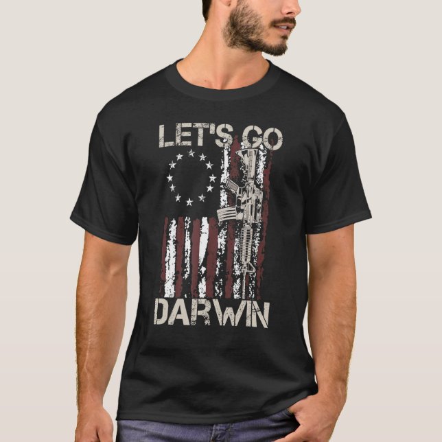 Låt oss Go Darwin Tee Konservativ Anti Liberal US  (Framsida)
